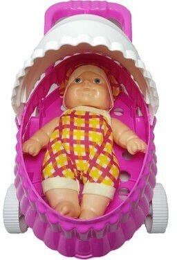 EĞLENCELİ YATAK PUSETLİ OYUNCAK BEBEK