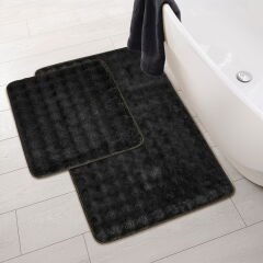 Soft Artos 2'li Banyo Paspası - Antrasit - 60x100 cm + 50x60 cm