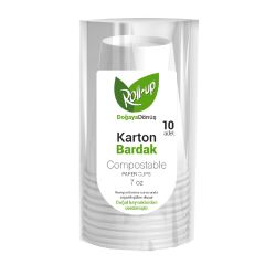 Roll-Up Doğaya Dönüş Karton Bardak 10'lu