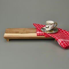 Houseware Ayaklı Sunum Tahtası - Kahverengi - 36x14,5x4 cm