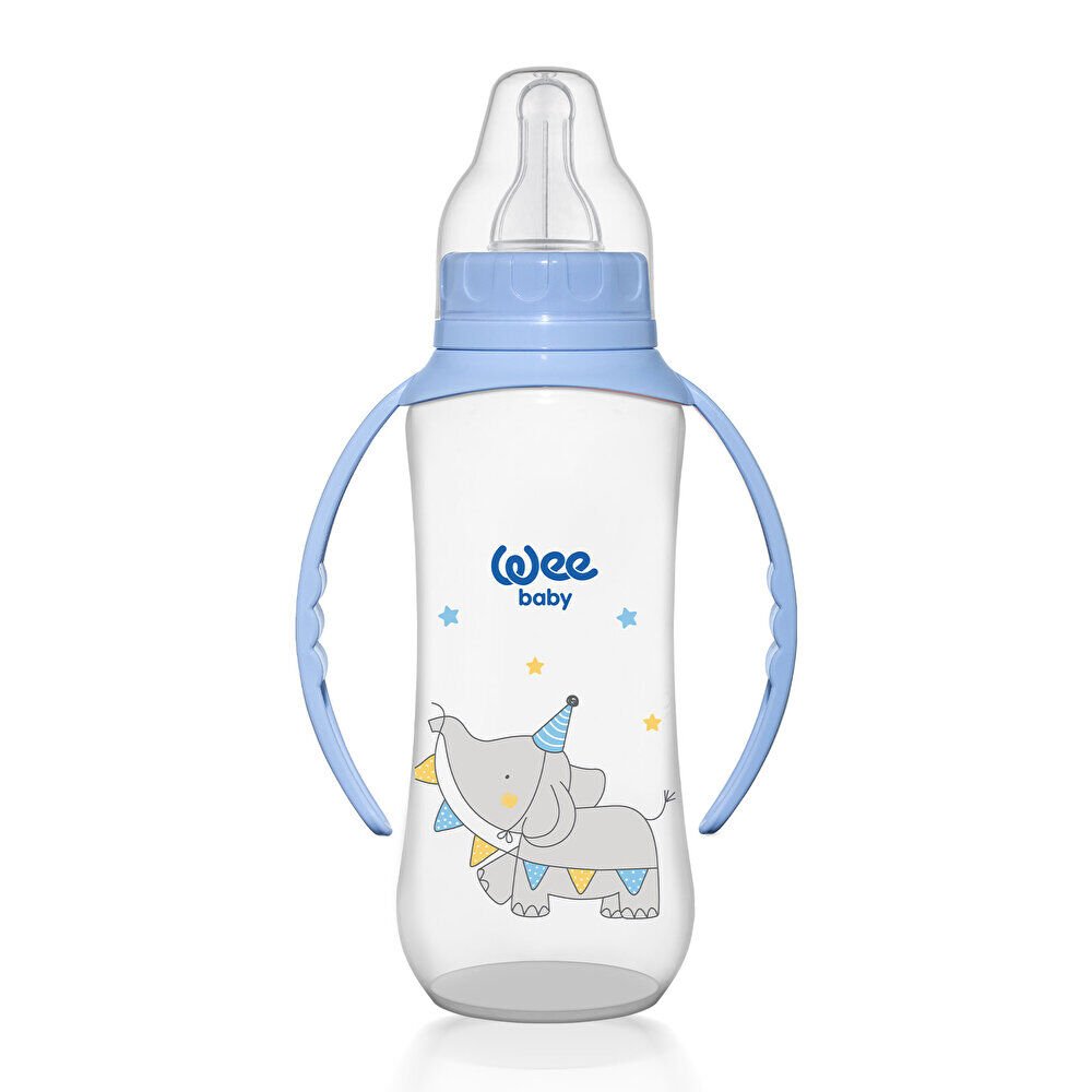 745 Wee Baby Kulplu PP Biberon 270ml Mavi 1 Adet