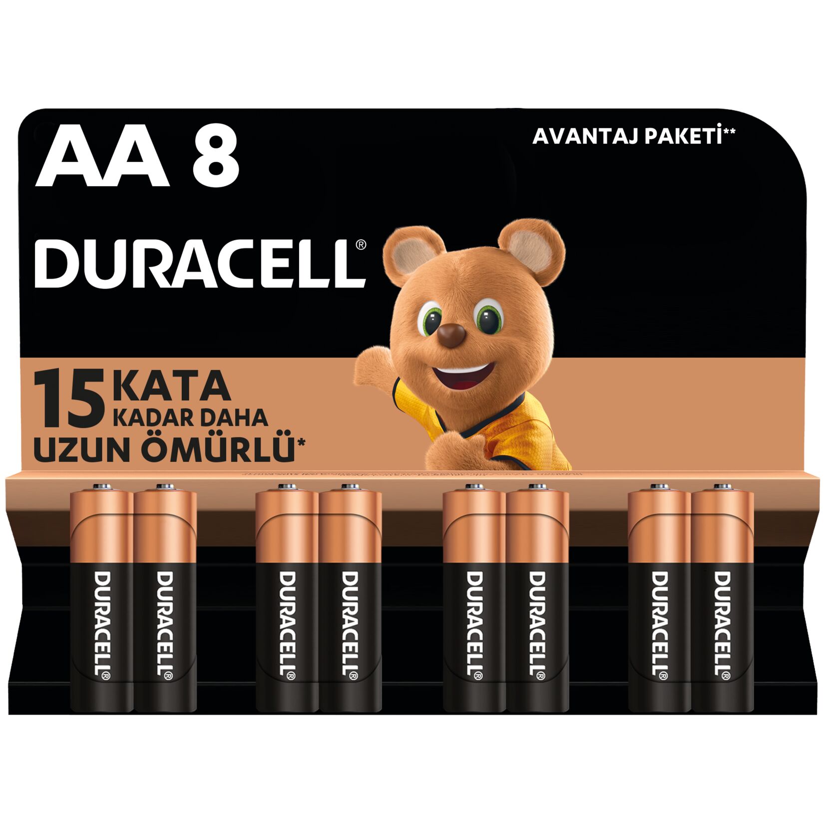 Duracell Alkalin AA Kalem Pil 1,5V LR6/MN1500 8'li Paket