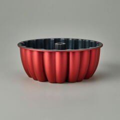 Ametist Kalpli Kek Kalıbı - Kırmızı - 26 cm