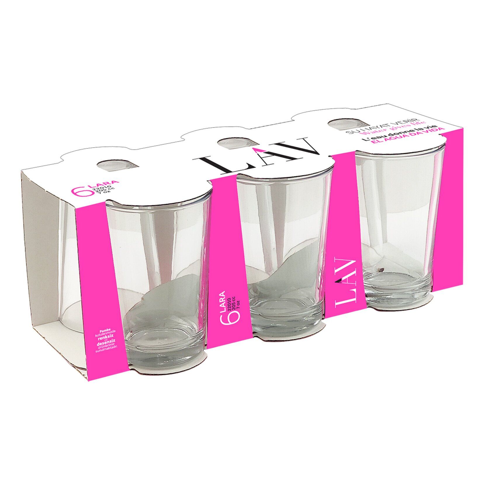 Lav Lara Su Bardağı 6''lı 205 Cc