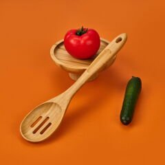 Bambu Kevgir - Açık Kahverengi - 20 cm