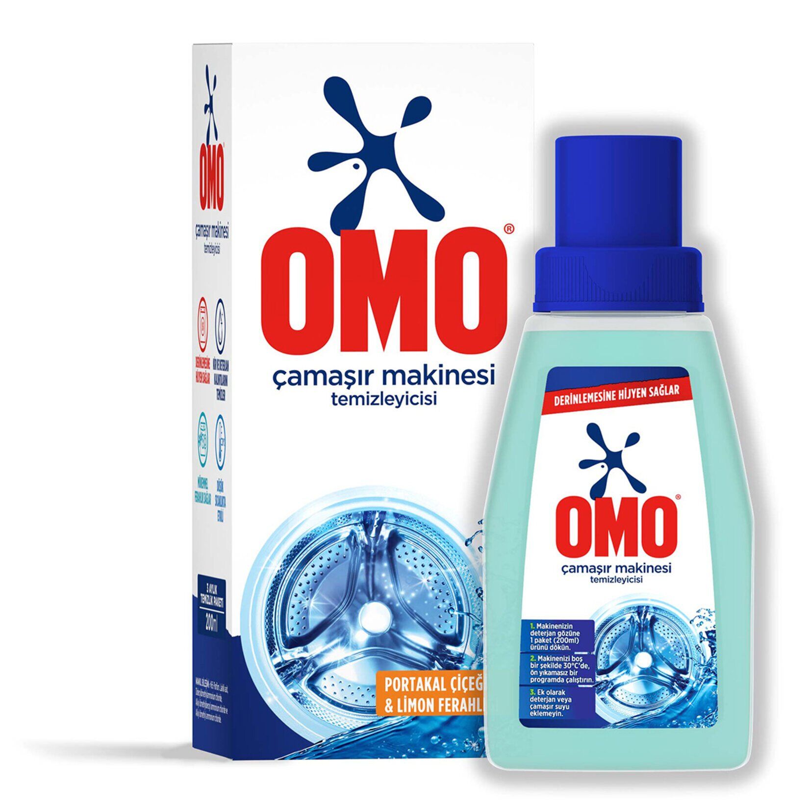 Omo Çamaşır Makinesi Temizleyicisi Derinlemesine Hijyen 200 ml