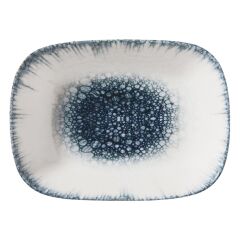 Güral Porselen Mavi Seri Kare Kayık Tabak 12 Cm