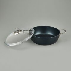 Dark Karnıyarık Tenceresi - Siyah / Şeffaf - 26 cm