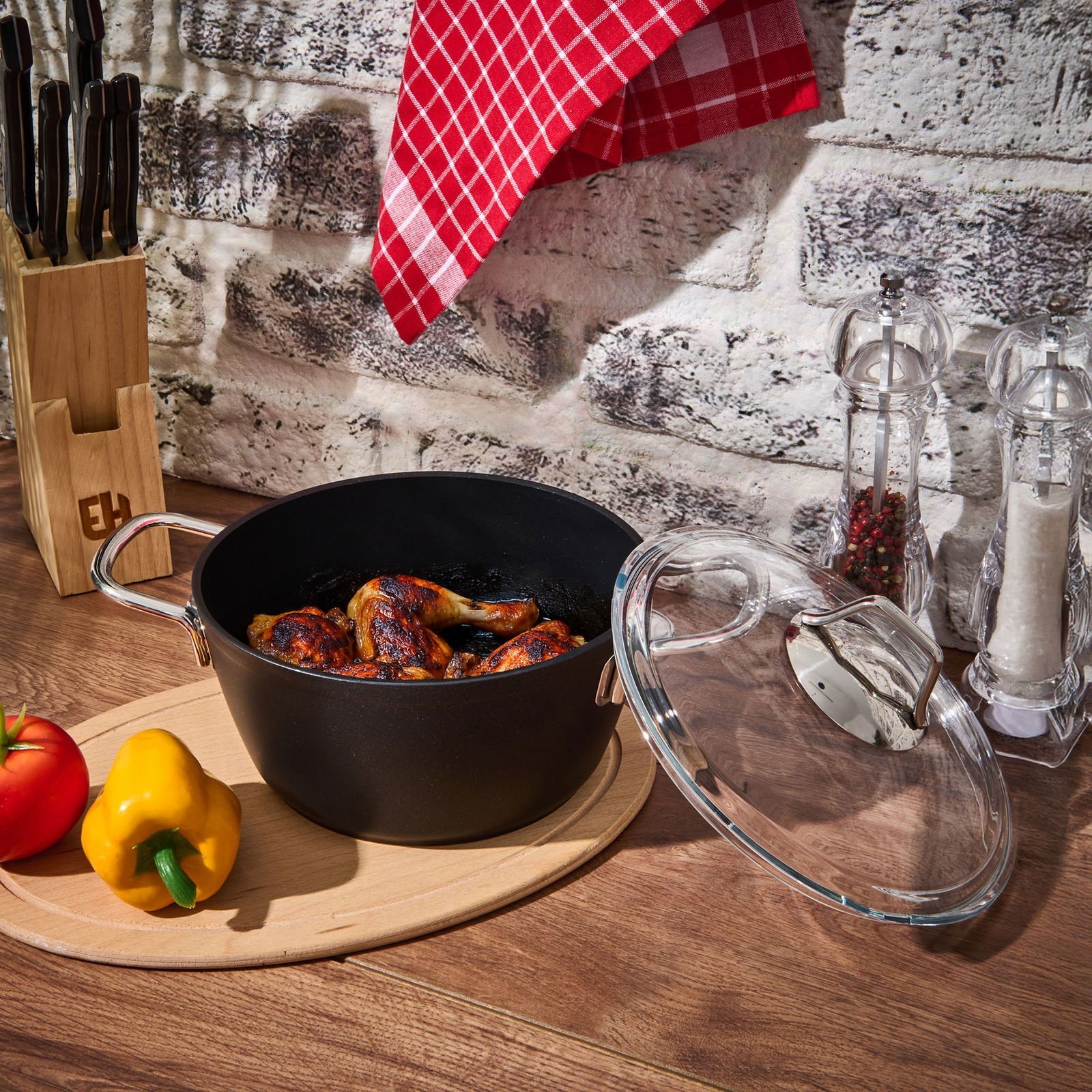 Dark Derin Tencere - Siyah / Şeffaf - 20 cm