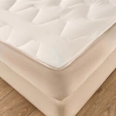 Soft Fitted Kapitoneli Tek Kişilik Uyku Pedi - Beyaz - 100x200 cm