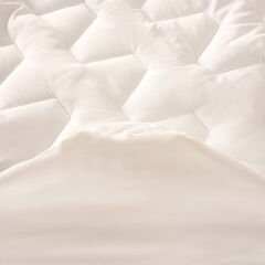 Soft Fitted Kapitoneli Tek Kişilik Uyku Pedi - Beyaz - 100x200 cm