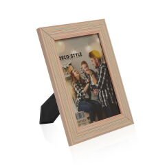 Çizgili Fotoğraf Çerçevesi - Pembe - 13x18 cm