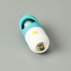 Ledli Kedi Köpek Poşet Taşıma Çantası - Mavi - 16 cm