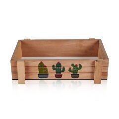 Çok Amaçlı Ahşap Organizer Kutu - 30x15 cm