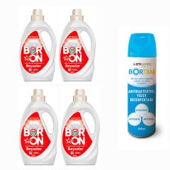 DOĞAL SIVI ÇAMAŞIR DETERJANI BORON BEYAZLAR 26*4 YIKAMA+ BORTAM DEZENFEKTAN