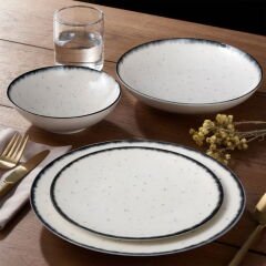 Porselen Atina 24 Parça Yemek Takımı - Bej