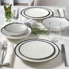 Porselen Atina 24 Parça Yemek Takımı - Bej