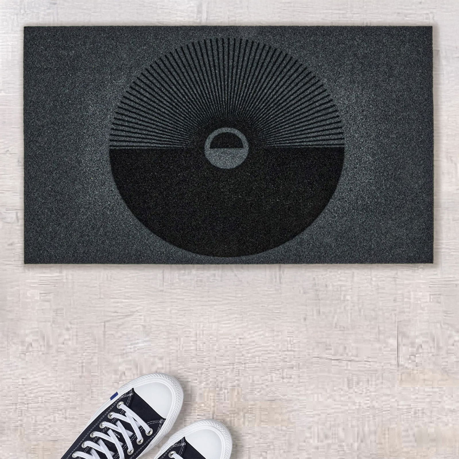 Paradoks Kapı Paspası - Gri / Siyah - 35x60 cm