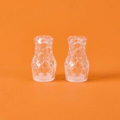 Kristal 2'li Tuzluk - Şeffaf - 13 cm