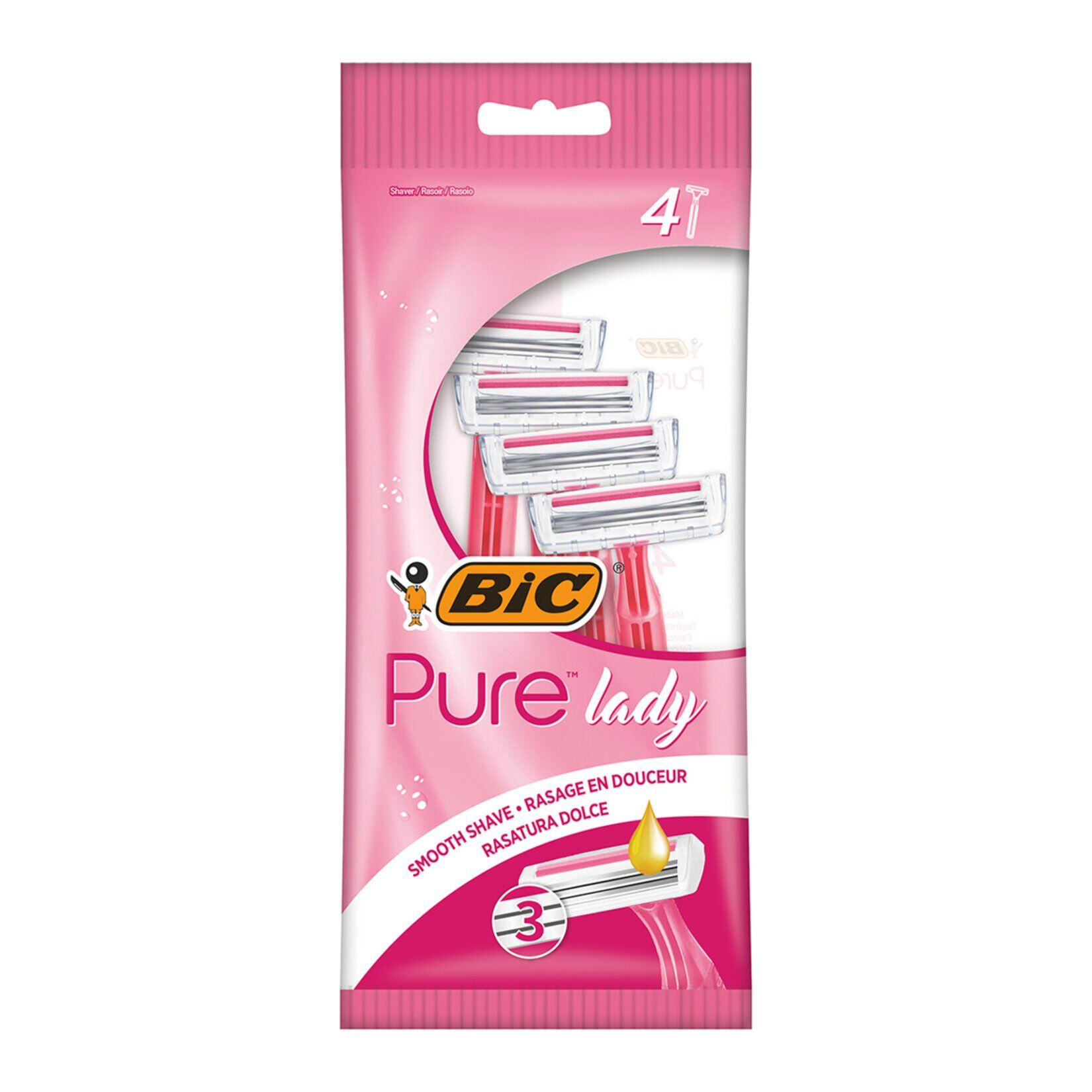 Bic Pure 3 Lady 3 Bıçaklı Kadın Tıraş Bıçağı 4'lü