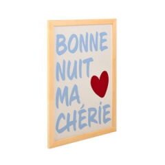 Deco Bold Hearts Duvar Panosu - Mavi - 40x60 cm
