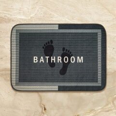 Soft Bathroom Dikdörtgen Sihirli Banyo Paspası - Antrasit - 50x70 cm