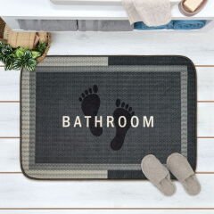 Soft Bathroom Dikdörtgen Sihirli Banyo Paspası - Antrasit - 50x70 cm