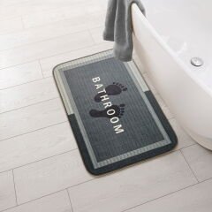 Soft Bathroom Dikdörtgen Sihirli Banyo Paspası - Antrasit - 50x70 cm