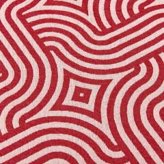 Soft Geometrik Desenli Çift Kişilik Yatak Örtüsü - Kırmızı - 225x250 cm