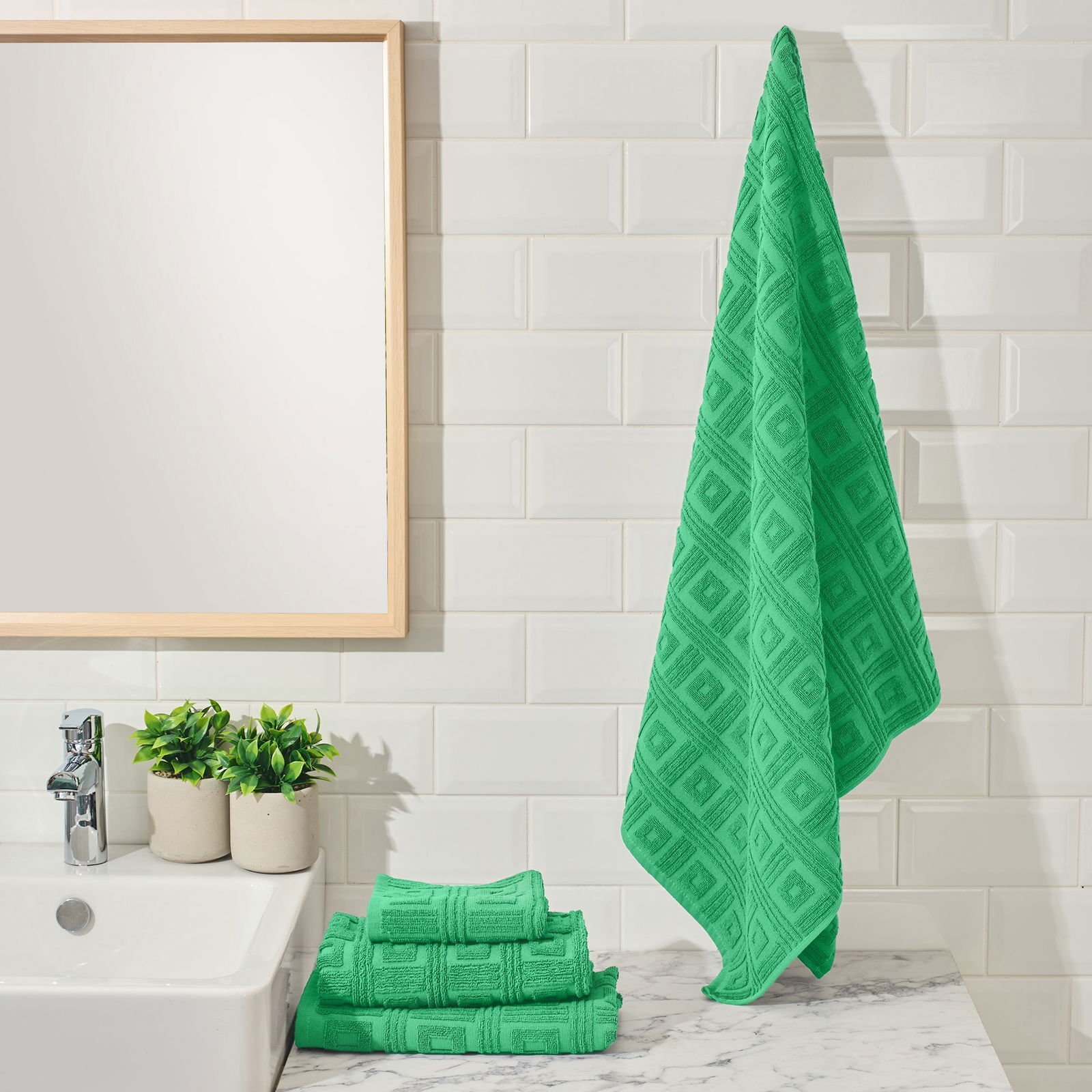 Soft Kybele Banyo Havlusu - Yeşil - 70x140 cm