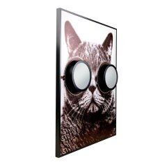 Deco Cat Aynalı Kanvas Tablo - Renkli - 75x100 cm