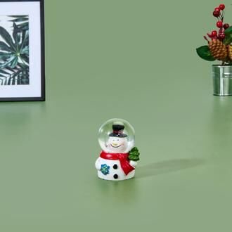 Deco Kardan Adam Figürlü Kar Küresi - Renkli - 4x6 cm