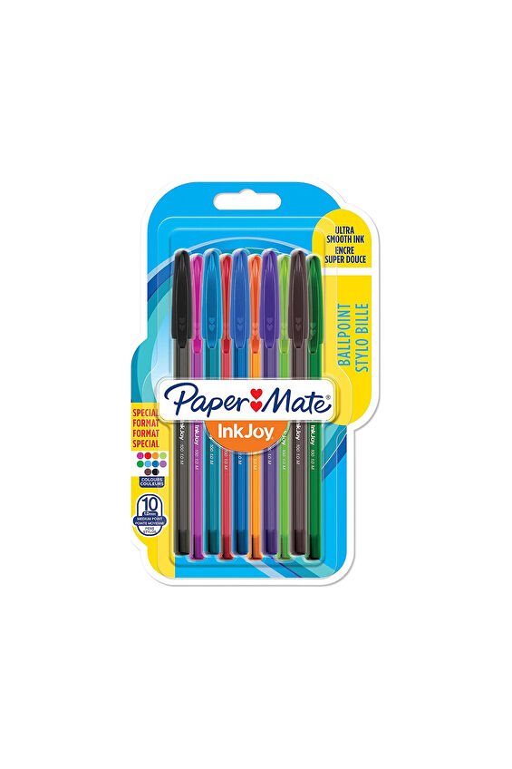 Paper Mate Inkjoy Tükenmez Kalem 1.0 Mm Ulv Kapak 10'lu