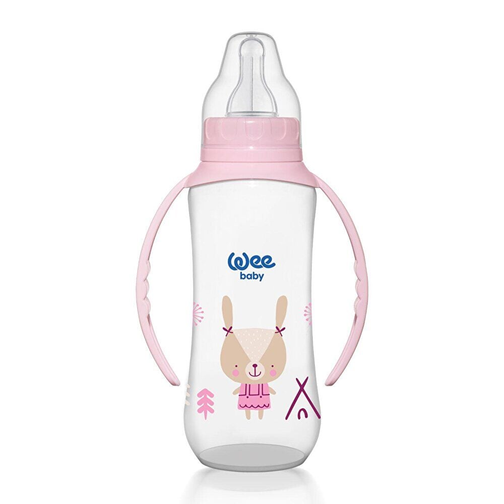 745 Wee Baby Kulplu PP Biberon 270ml Pembe 1 Adet
