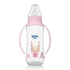 745 Wee Baby Kulplu PP Biberon 270ml Pembe 1 Adet