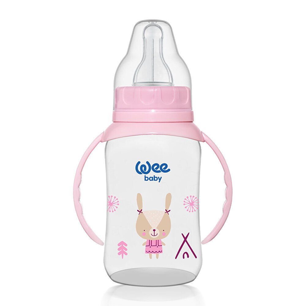 744 Wee Baby Kulplu PP Biberon 150ml Pembe 1 Adet
