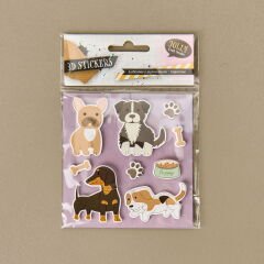 3D Pet Baskılı Sticker - Asorti