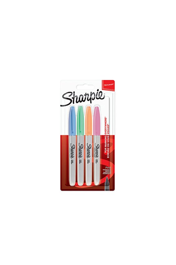 Sharpie Kalem Permanent Markers Pastel 4 Renk