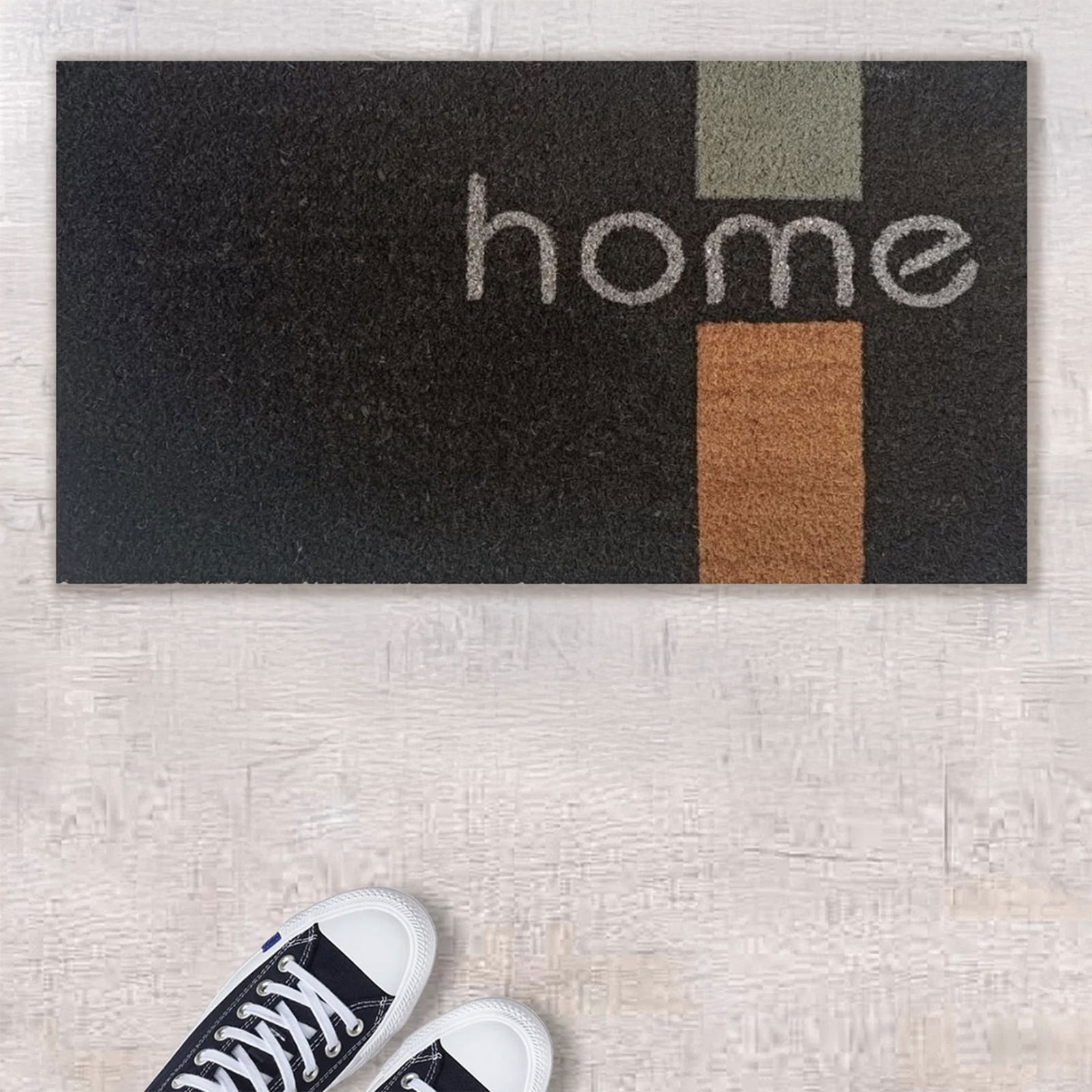 Home Koko Geometrik Home Desenli Kapı Paspası - Siyah - 35x60 cm