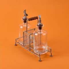Julia Metal 2'li Cam Yağlık - Şeffaf / Siyah - 200 ml