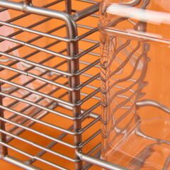 Bland 2'li Metal Stantlı Cam Sıvı Sabunluk - Şeffaf / Gri - 200 ml