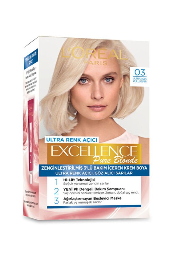 Excellence Saç Boyası Ultra Açık Küllü Sarı 03