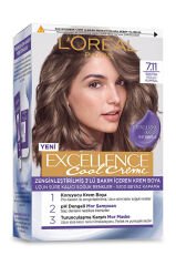 Excellence Saç Boyası Cool Creme 7.11 Ekstra Küllü Kumral
