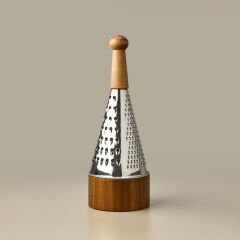 Akasya Hazneli Konik Rende - Kahverengi - 30x11 cm