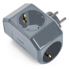 Viko Yonca Plus Gri Üçlü Topraklı Priz