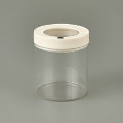 Vakumlu Erzak Kavanozu - Beyaz / Şeffaf - 1000 ml