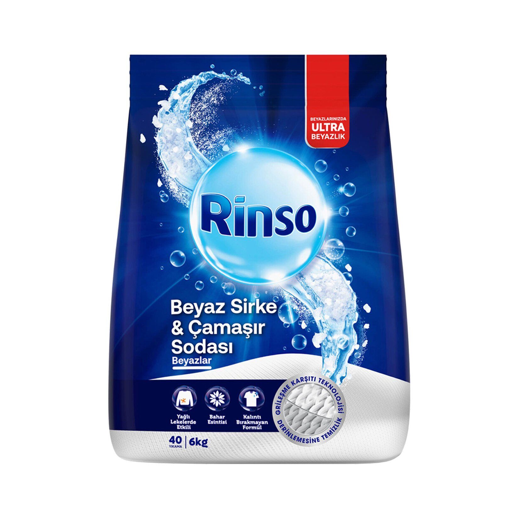 Rinso Beyaz Sirke  Çamaşır Sodası 6 Kg
