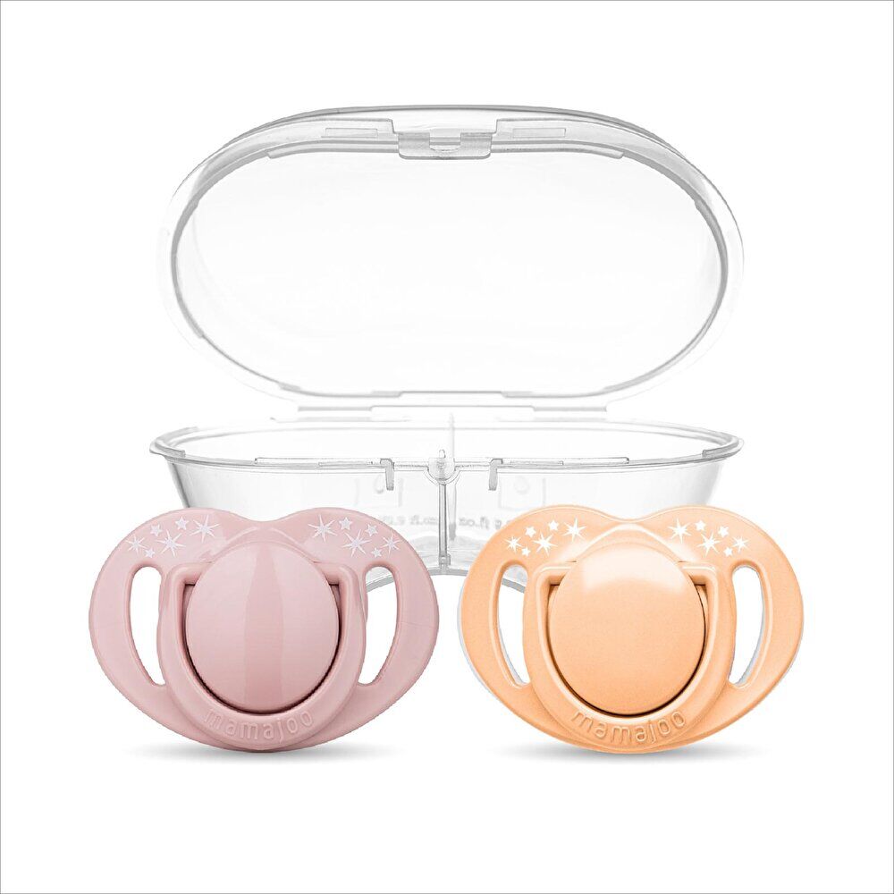 Ortodontik Silikon Emzik 2'li Powder PınkBlush 12+ Ay (Sterilizayon/Saklama Kutulu) 1 Adet