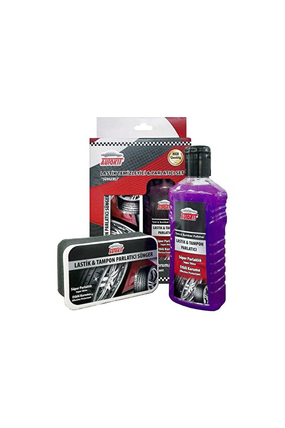 Autokit Lastik Tampon Parlatıcı Süngerli Set FA2-1287