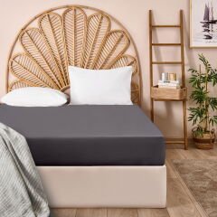 Soft King Size Çift Kişilik Çarşaf - Antrasit - 260x280 cm
